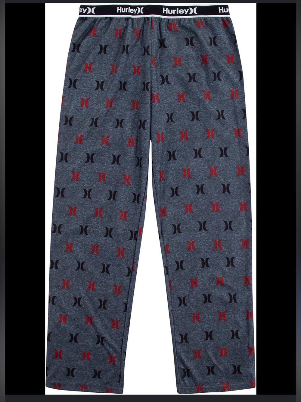 Hurley youth / boys size 12 Gray Lounge Pants with Black and Red Logo Print